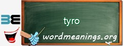 WordMeaning blackboard for tyro